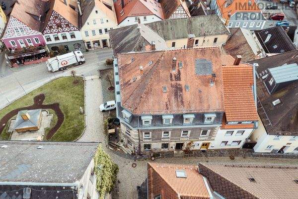 Luftbild mit Marktplatz