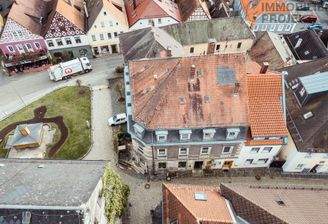 Luftbild mit Marktplatz