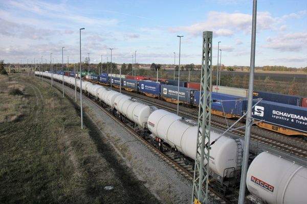 Güterbahnhof in Horka an der Grenze zu Polen