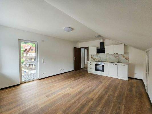 Küche mit Wohn-/Essbereich