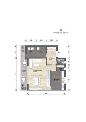 Grundriss bemaßt EG