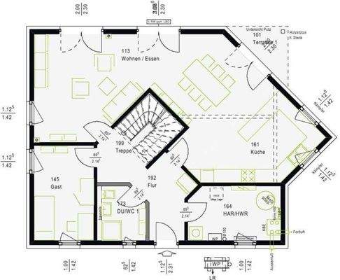 Grundriss Erdgeschoss Lifestyl