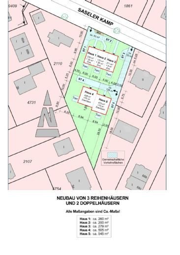 Exklusive Doppelhaushälften als Stadtvilla KFW 40 EE inkl. Photovoltaikanlage - hinteres Grundstück