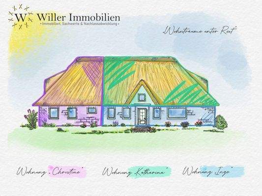 Farbige Übersicht der Einzelnen Wohnungen Wohnunge