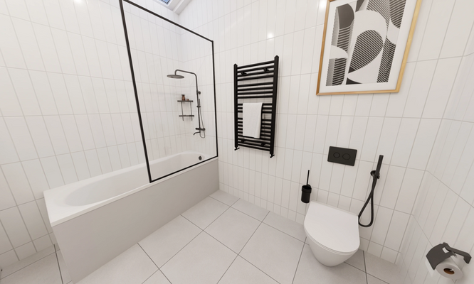 Dachgeschosswohnung Badezimmer