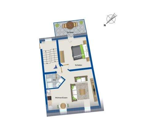 Grundriss Wohnung DG rechts