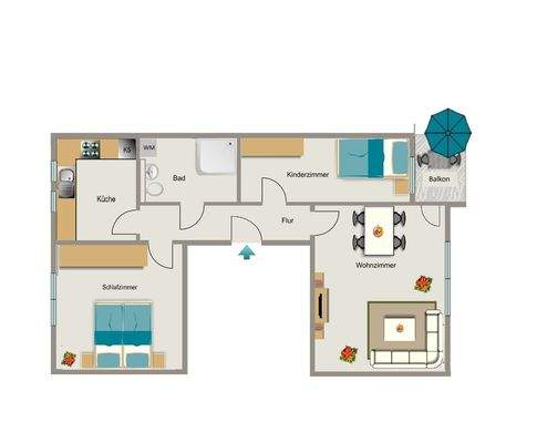 Grundriss beispielhaft