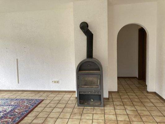 Wohnzimmer mit Kaminofen