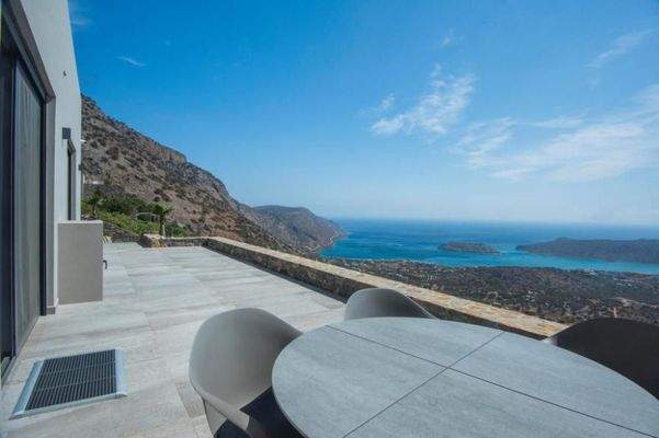 Kreta, Plaka Elounda: Wunderschöne Villa mit atemberaubendem Blick auf die Insel Spinalonga