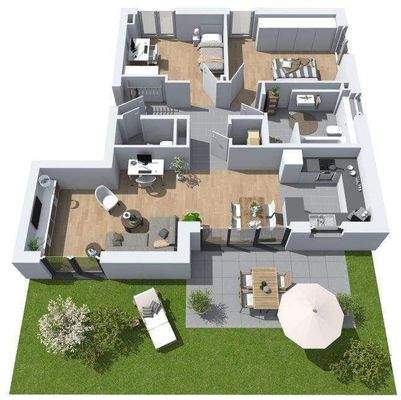 3 Zimmer-Wohnung mit ca. 86 m² und eigenem Garten.