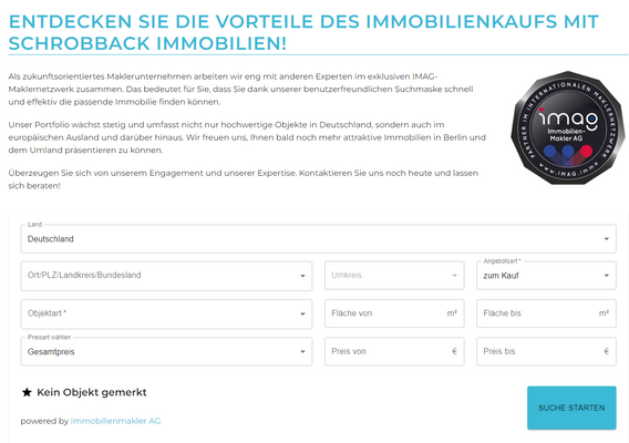 Auf unserer Homepage - Immobilien weltweit!