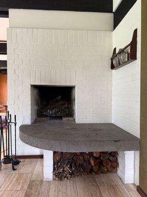 Ansicht offner Kamin