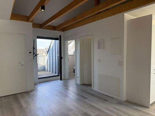 Blick auf Ausgang Loggia