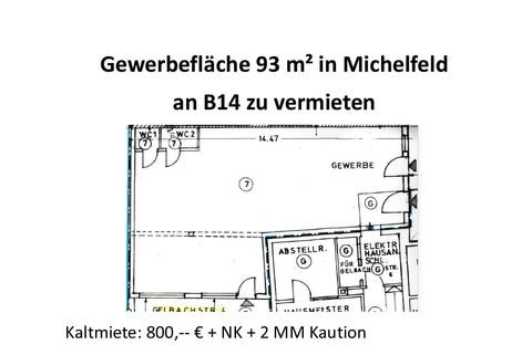 Michelfeld Ladenlokale, Ladenflächen 