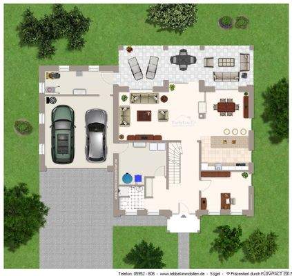 Erdgeschoss - Exposéplan - grobe Skizze