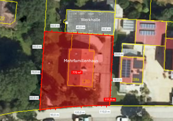 Lageplan des Mehrfamilienhauses