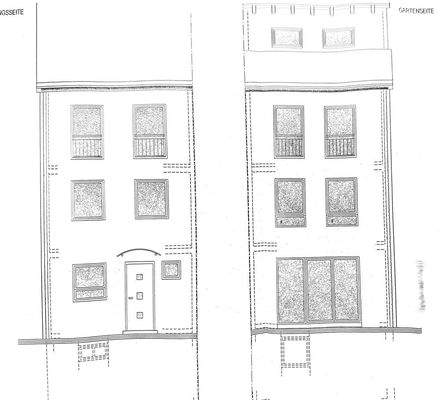 Hauansicht Garten u. Eingang