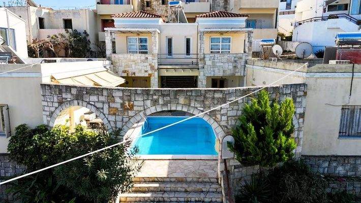 Kreta - 2-Zimmer-Apartment in Kalyves mit Pool- und Meerblick