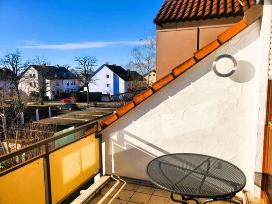 Blick vom Balkon Schlafzimmer