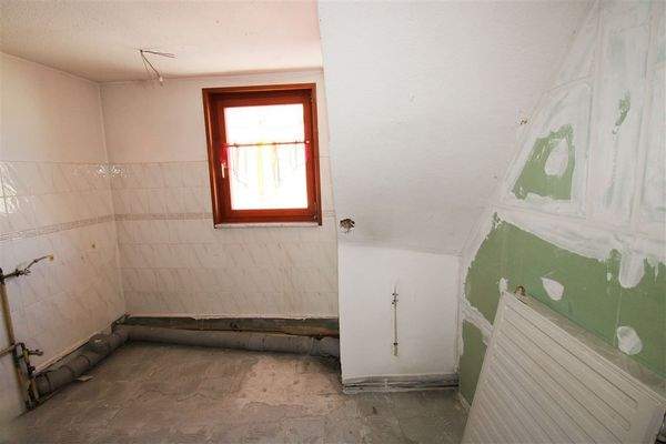 Badezimmer im Rohbau DG