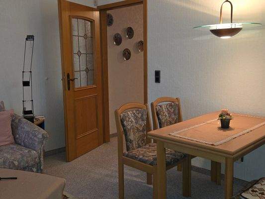 Essplatz im Wohnzimmer