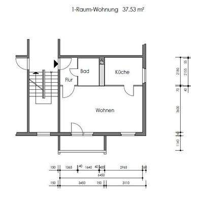 Der Grundriss der Wohnung