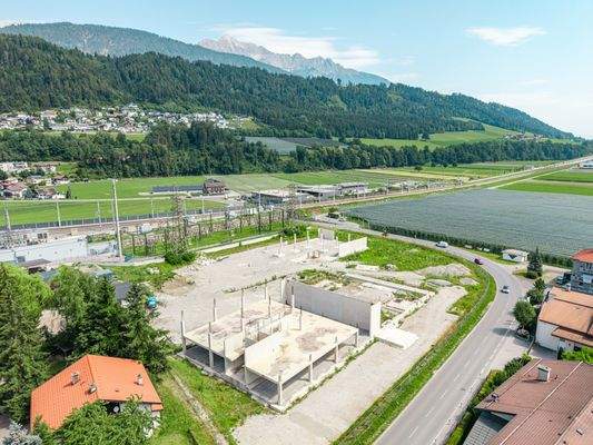 Drohnenaufnahme - bebaut