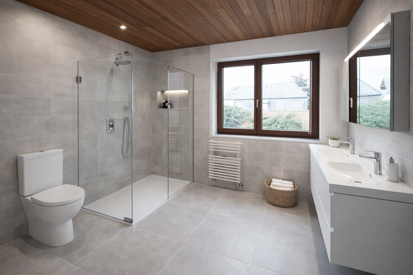 Einrichtungsbeispiel Vollbad (KI generiert)