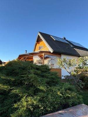 Blick auf Balkon und Terasse
