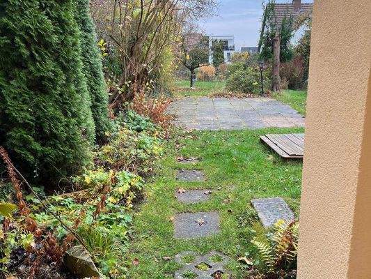 Zugang in den Garten im UG