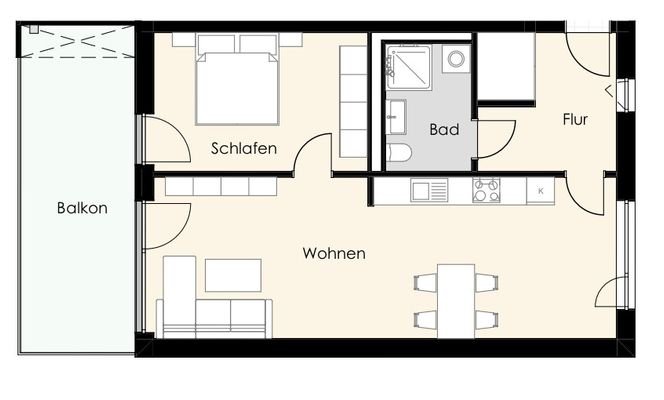 Grundriss der Wohnung 1.14