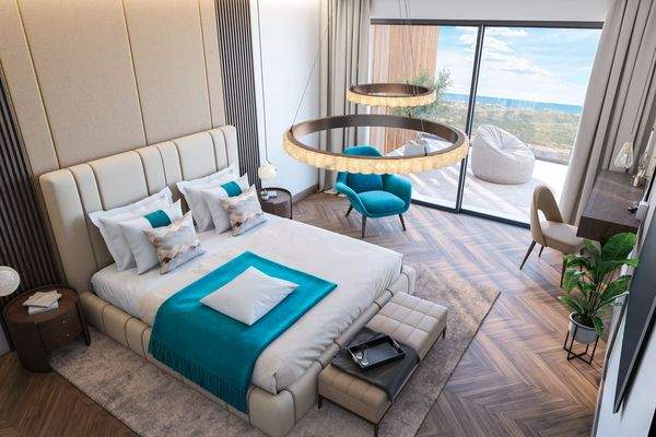 Luxuriöses Schlafzimmer mit hochwertigen Ausstattungsmerkmalen