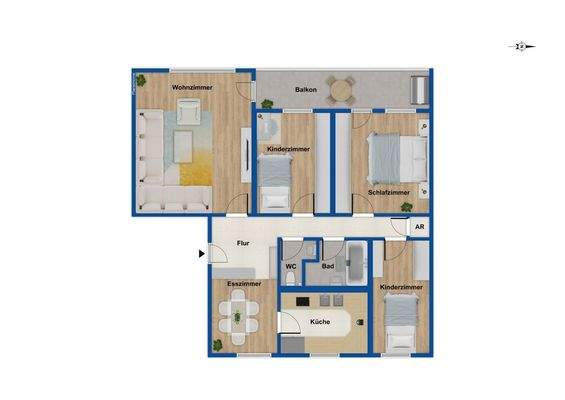 Grundriss - 1. Obergeschoss