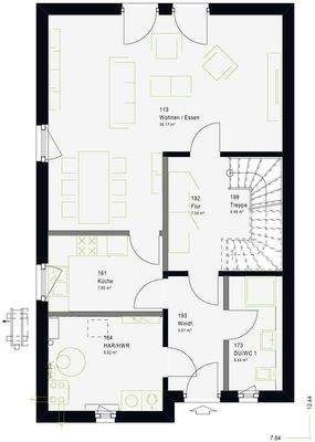 Erdgeschoss Doppelhaushälfte