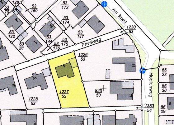 Auszug aus der Liegenschaftskarte