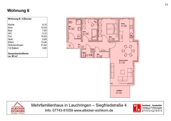 Grundriss Wohnung 6