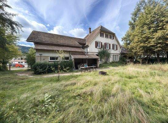 Rückseite mit Garten