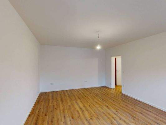 Ansicht II: Wohn- und Schlafzimmer