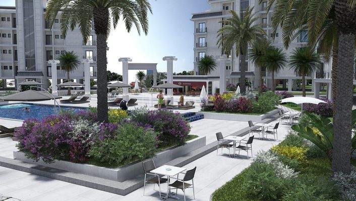 Real Estate near Sea with Community Pool in North Cyprus İskele