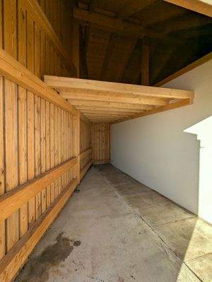 Stauraum auch oberhalb des Schuppens &amp; der Garage