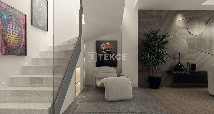 New Villas in a Complex with Rich Amenities in İzmir Karşıyaka