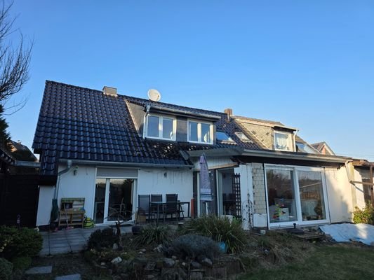 Rückansicht Doppelhaushälft