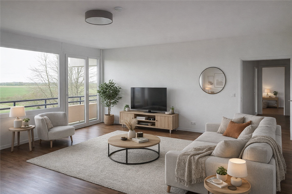 Wohnzimmer - virtually staged