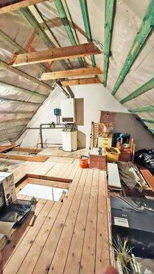 Heizung auf dem Dachboden