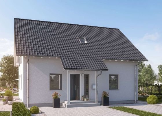 Sstraßenansicht mit Vordach