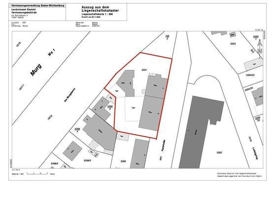 Lageplan Flst. 5291 markiert
