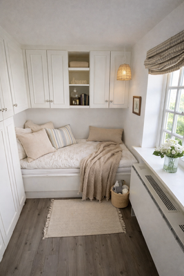 Gemütliches Schlafzimmer im Untergeschoss