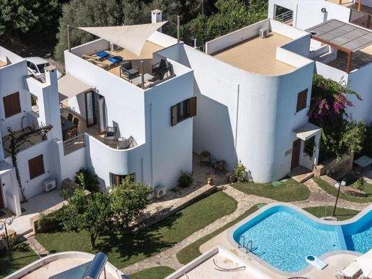 Kreta, Ag. Paraskevi: Tolle Wohnung in schöner Anlage mit Meerblick zu verkaufen