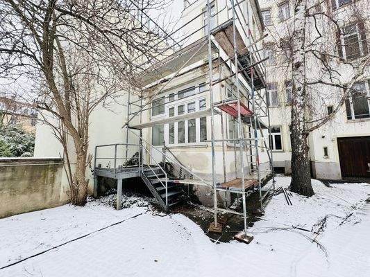 Ansicht auf die Loggia