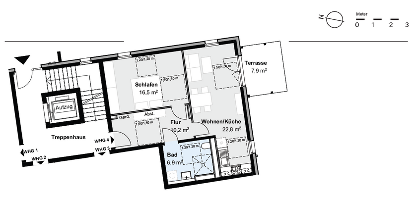 Grundriss Wohnung 3